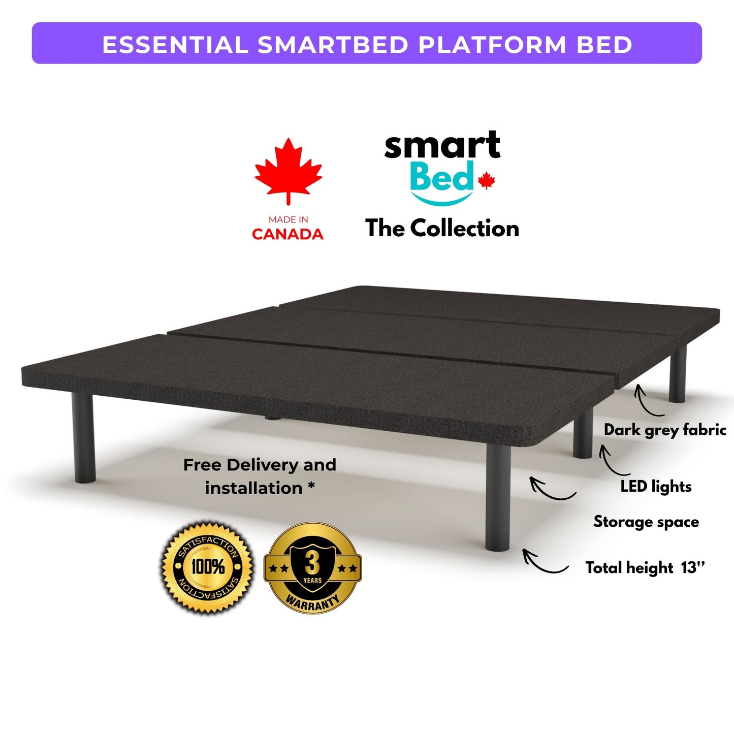 Base de cama de plataforma SmartBed Esencial