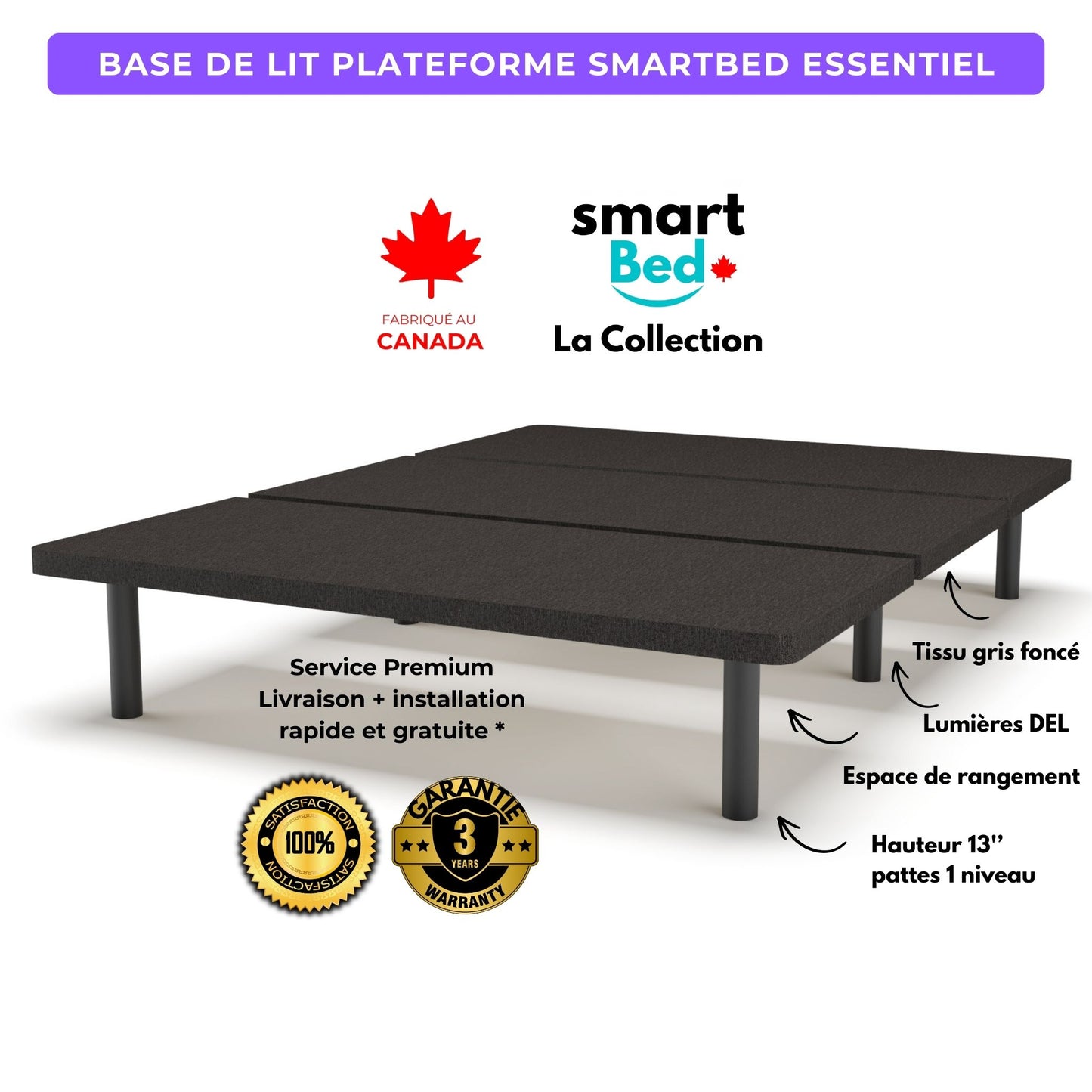 Base de cama de plataforma SmartBed Esencial
